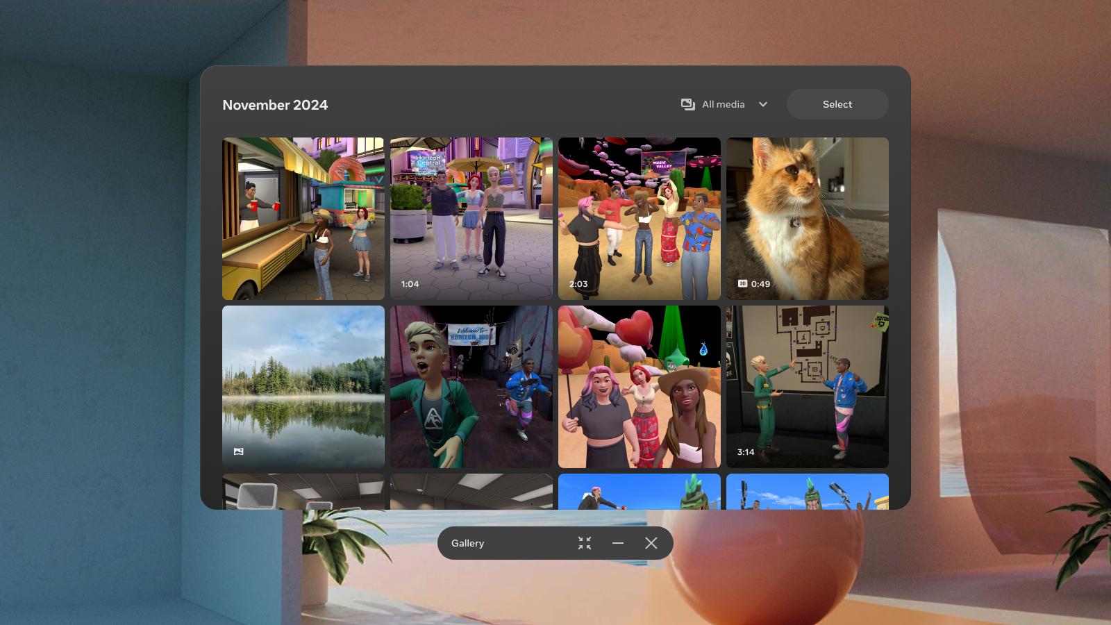 Aplicación galería Meta