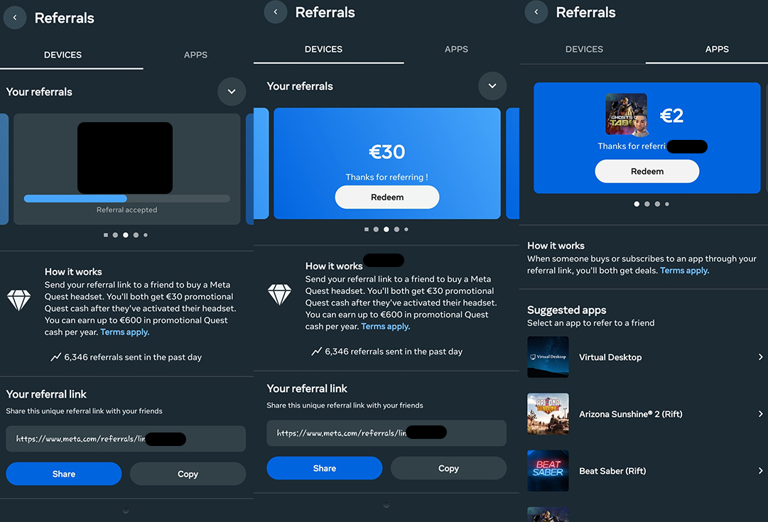 Referido Meta Quest - 3