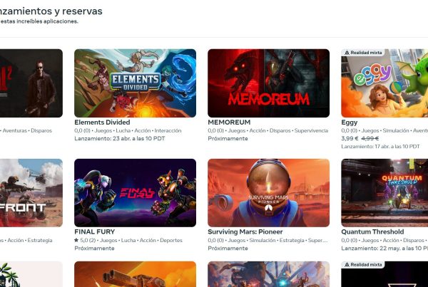 Próximos lanzamientos en Meta Quest