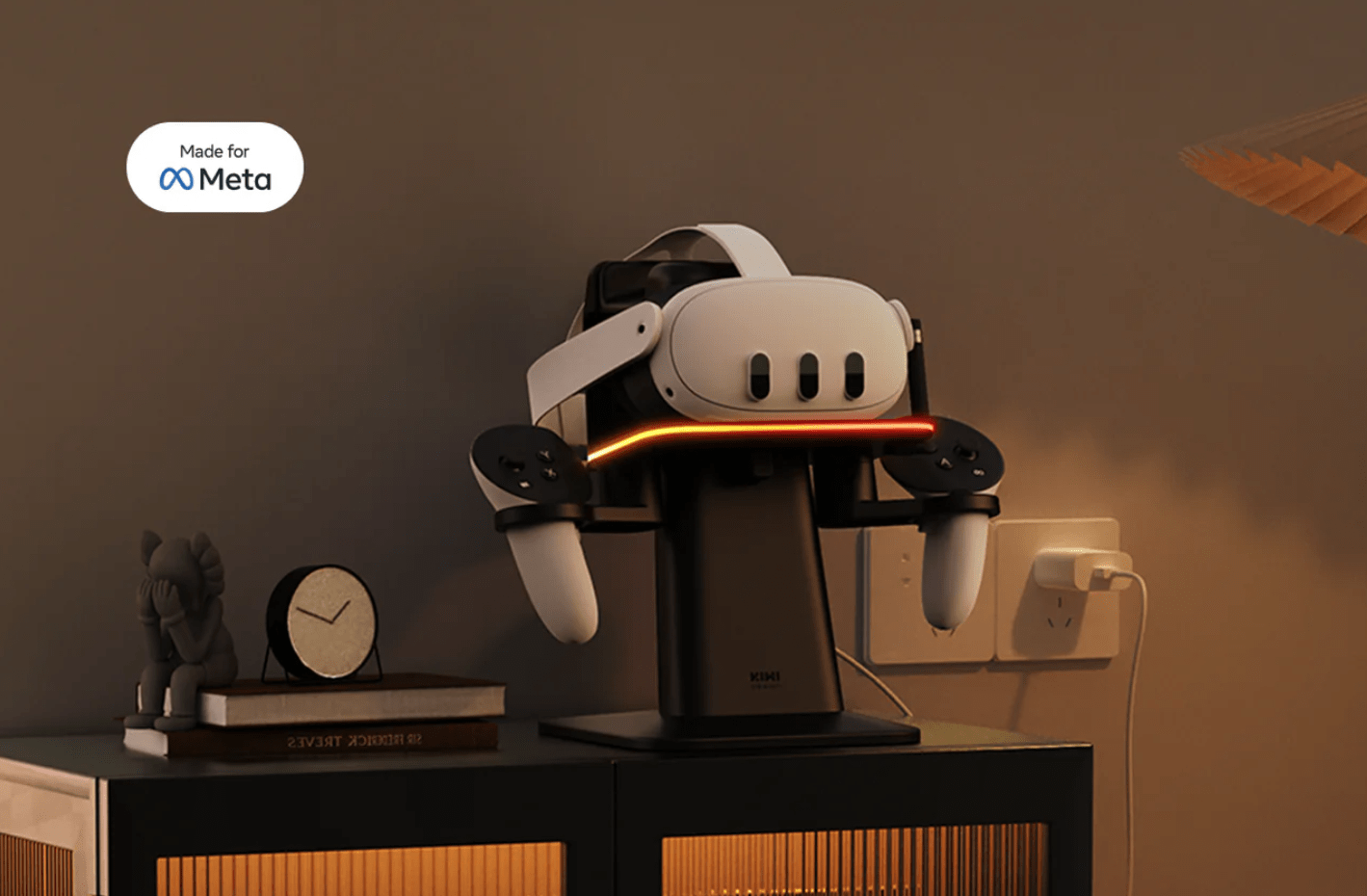 Soporte vertical Kiwi Design QC03 RGB para Meta Quest