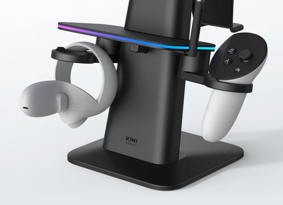 Soporte vertical Kiwi Design QC03 RGB para Meta Quest